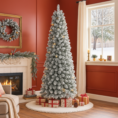 Künstlicher Weihnachtsbaum Schneeoptik Beleuchtung Tannenbaum