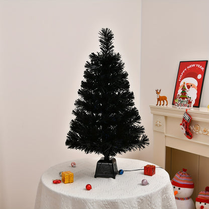 Künstlicher Weihnachtsbaum Schwarz LED Deko Mini Baum USB