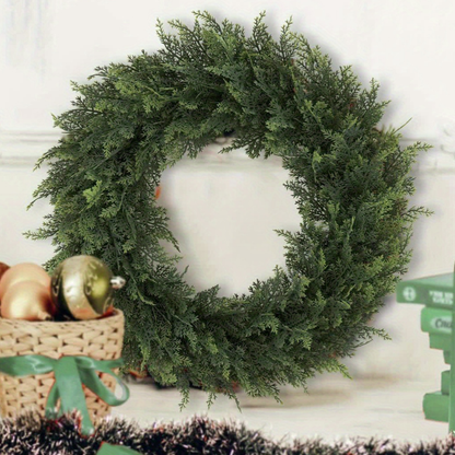 Künstlicher Zedernkranz Weihnachtsdeko Türkranz Kunststoff