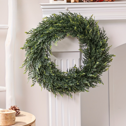 Künstlicher Zedernkranz Weihnachtsdeko Türkranz Kunststoff