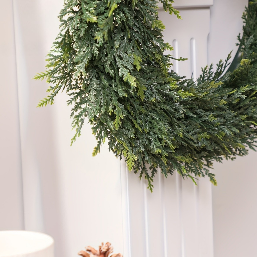 Künstlicher Zedernkranz Weihnachtsdeko Türkranz Kunststoff