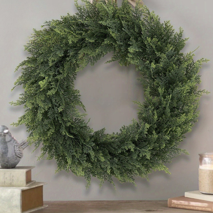 Künstlicher Zedernkranz Weihnachtsdeko Türkranz Kunststoff