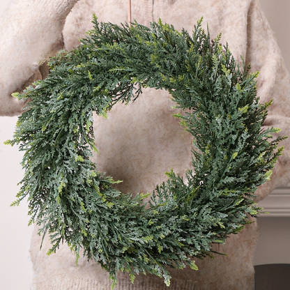 Künstlicher Zedernkranz Weihnachtsdeko Türkranz Kunststoff