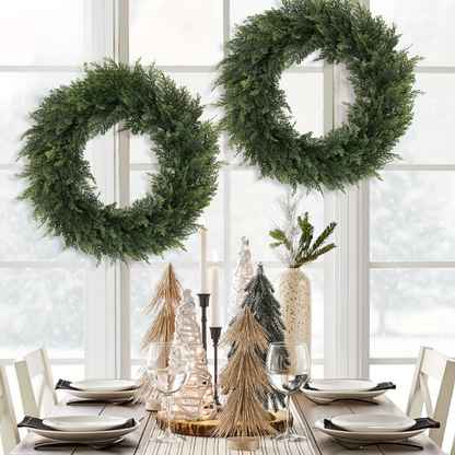 Künstlicher Zedernkranz Weihnachtsdeko Türkranz Kunststoff