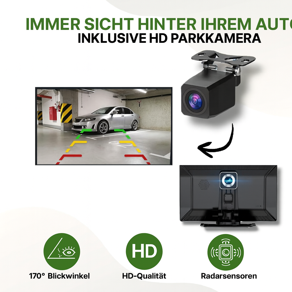 Kabelloser CarPlay Android Auto Adapter 22 cm HD-Touchscreen Auto Zubehör