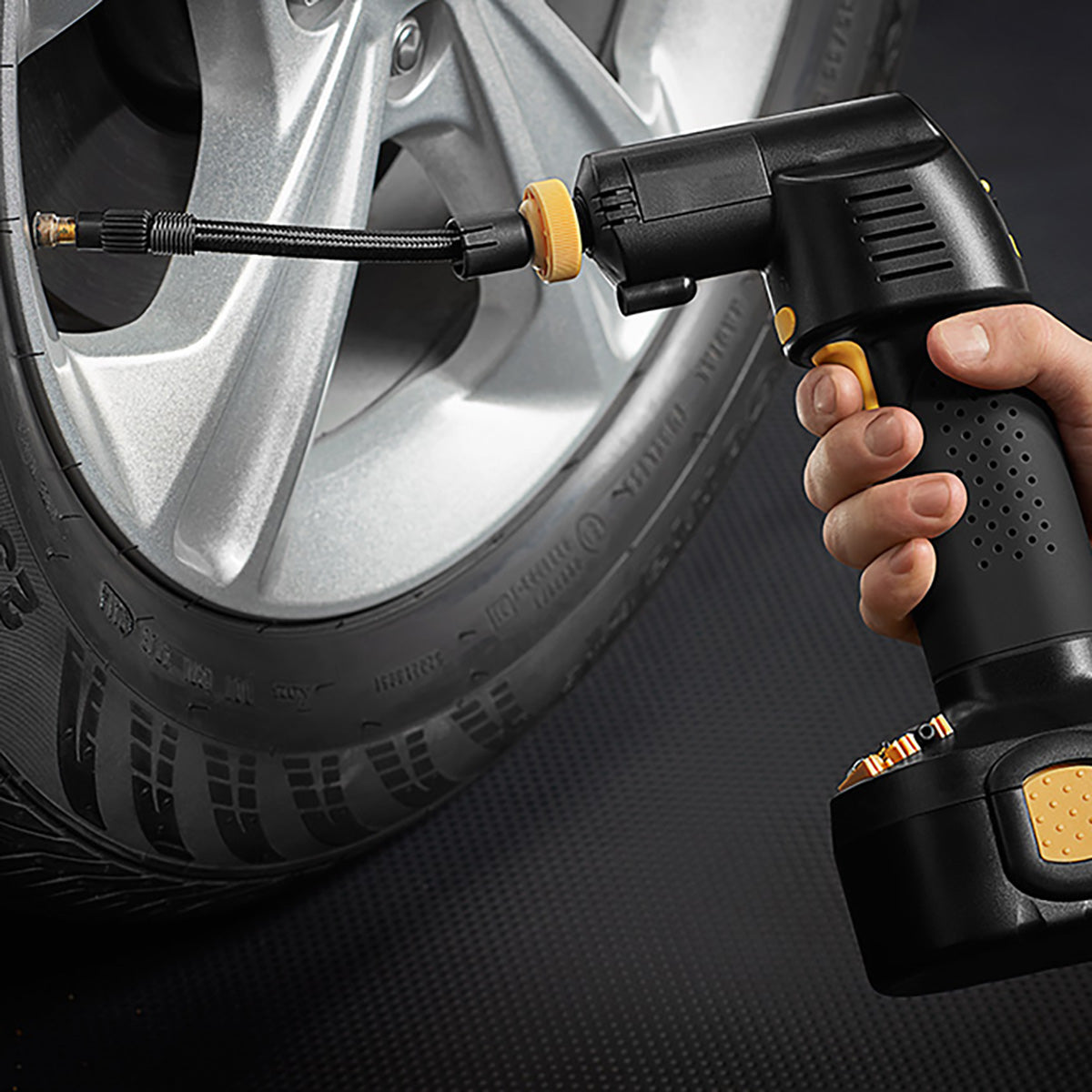 Kabelloser Reifenfüller Tragbarer Kompressor Automatische Abschaltung 6