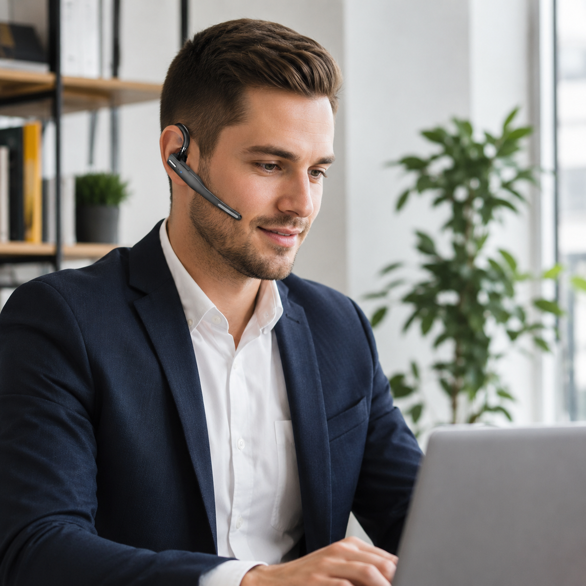 Kabelloses Headset Mit Mikrofon Bluetooth Verbindung