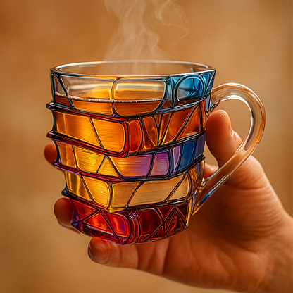 Kaffeebecher Harz 3D Buchdesign Handgefertigte Tasse