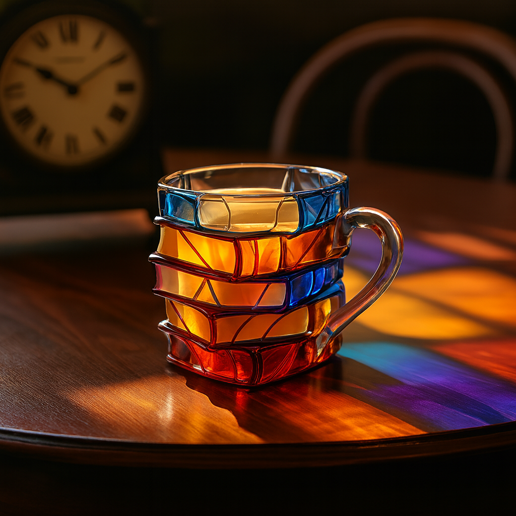 Kaffeebecher Harz Vintage 3D Buchdesign Buntes Deko Geschenk