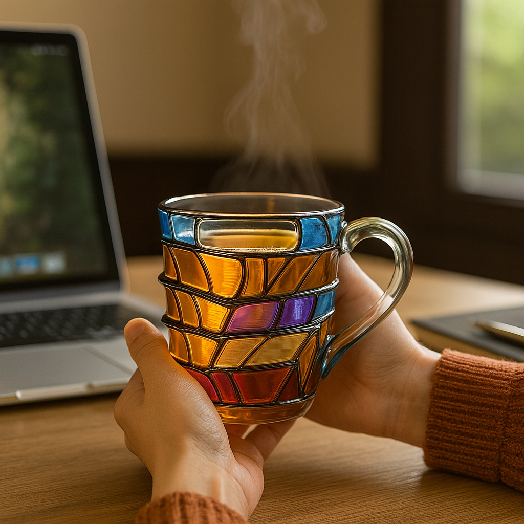 Kaffeebecher Harz Vintage 3D Buchdesign Buntes Deko Geschenk