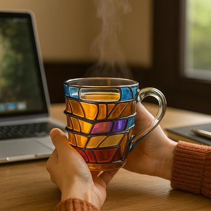 Kaffeebecher Harz Vintage 3D Buchdesign Buntes Deko Geschenk