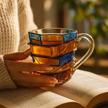 Kaffeebecher Harz Vintage Buchdesign Bunter 3D Motiv Becher