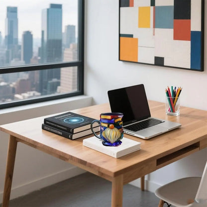 Kaffeetasse Buchdesign Keramikbecher 3D Kunststil