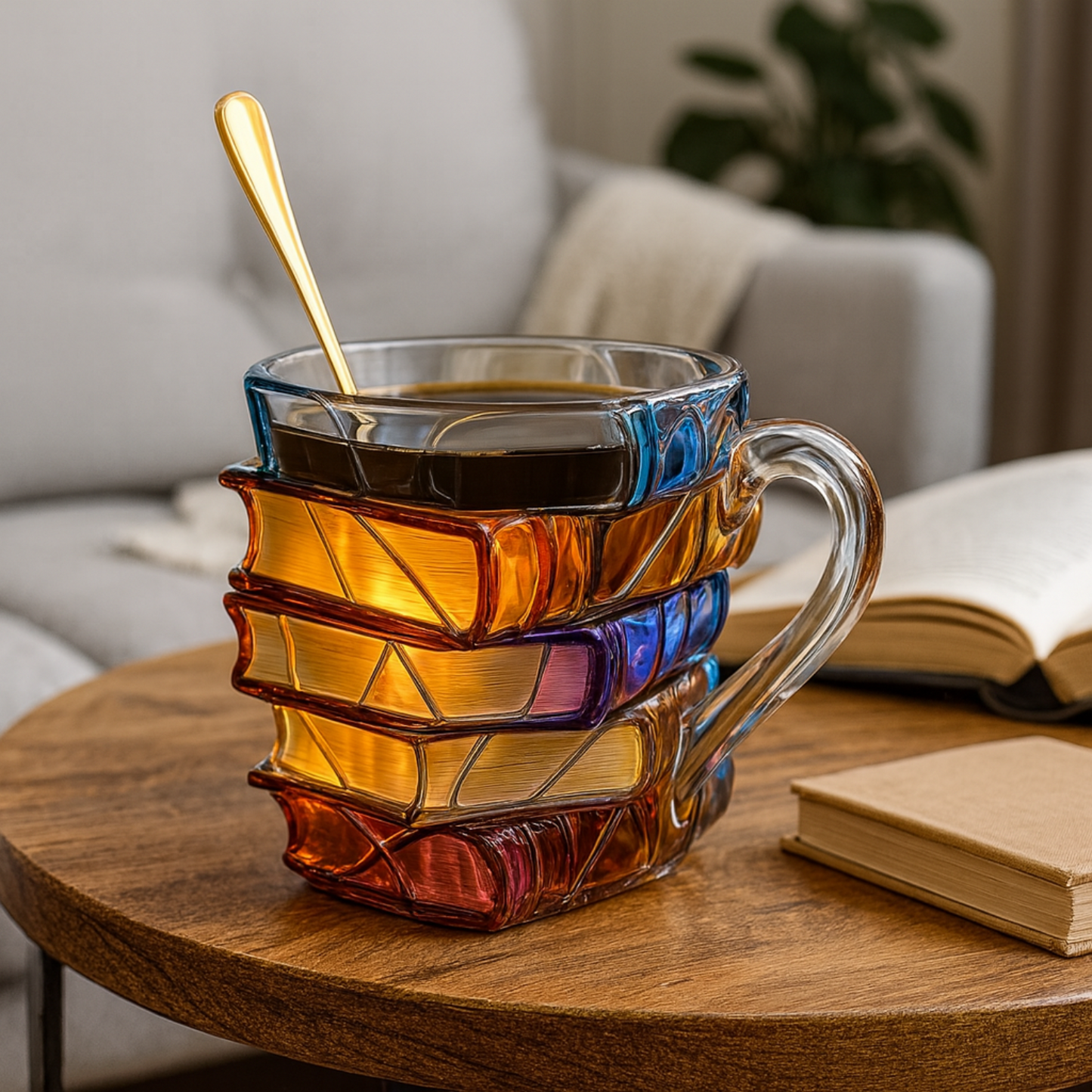 Kaffeetasse Buchdesign Keramikbecher 3D Kunststil