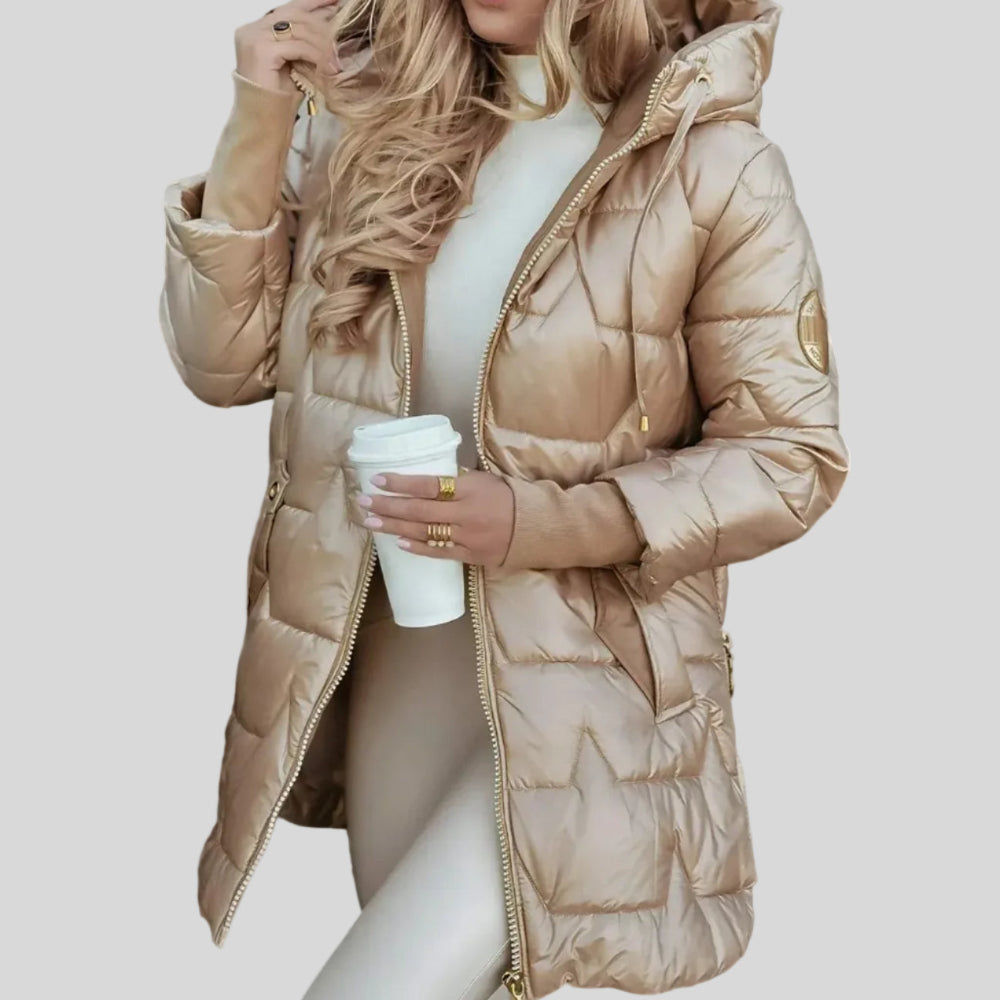 Karen | Abrigo de invierno con Capucha y Acolchado