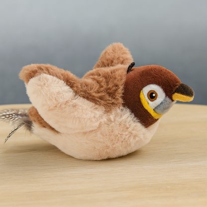 Katzenspielzeug Interaktiver Plüschvogel Geräuschfunktion