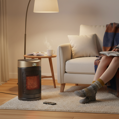 Chauffage céramique 900W portable chauffe rapide économe en énergie
