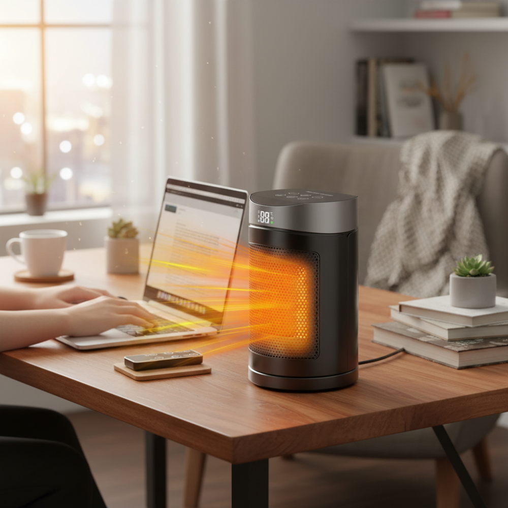 Chauffage céramique 900W portable chauffe rapide économe en énergie