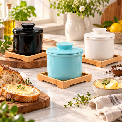 Keramischer Butterbehälter Mit Wasserabdichtung Küchenbedarf