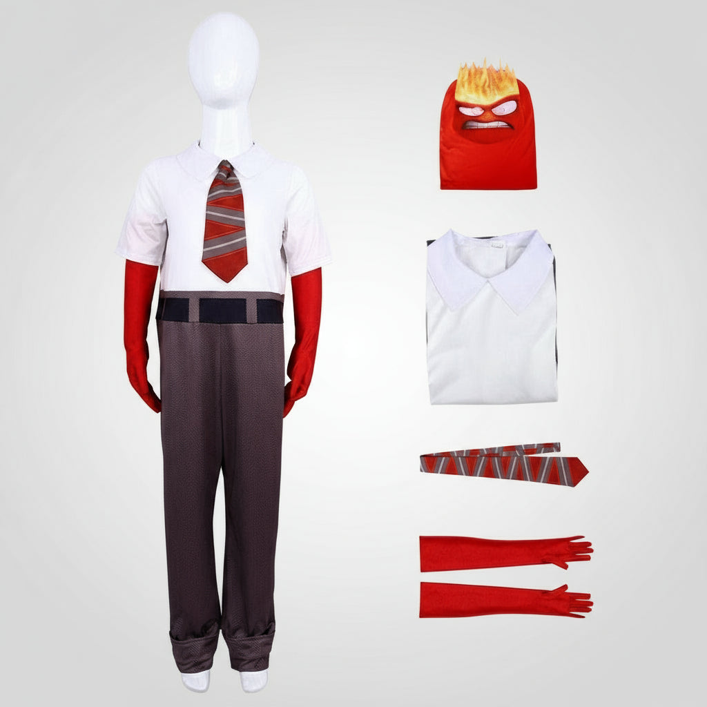 Set de costume cosplay enfants et adultes avec masque, gants, cravate