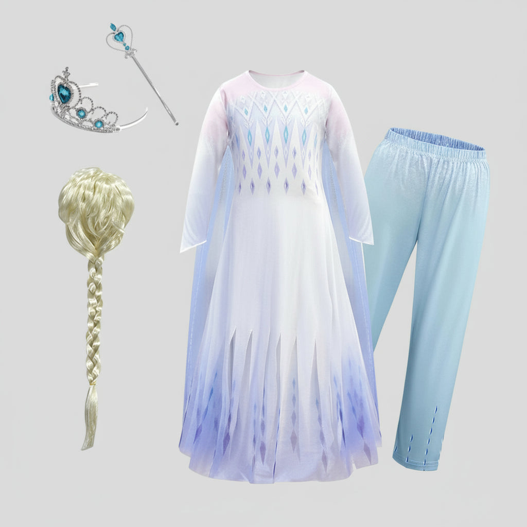 Kids Princess Dress Blue Tulle Costume
