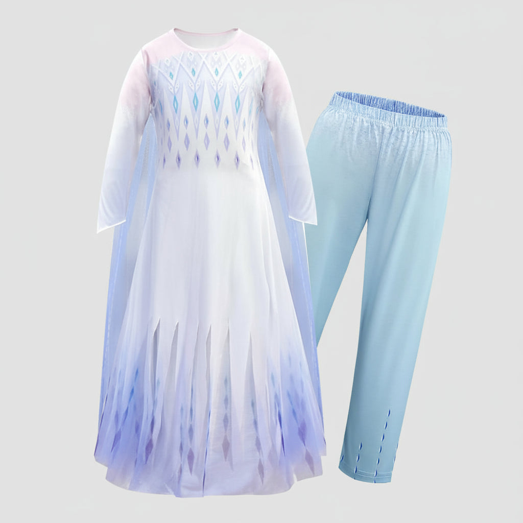 Kids Princess Dress Blue Tulle Costume