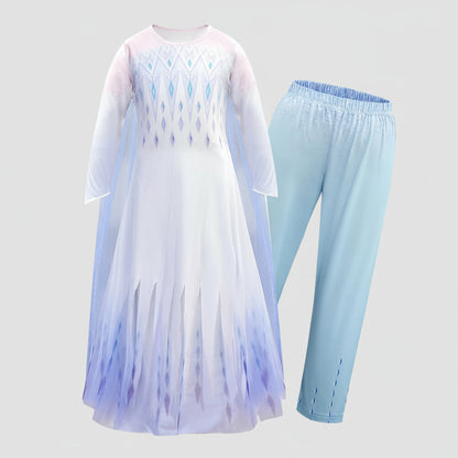 Kids Princess Dress Blue Tulle Costume