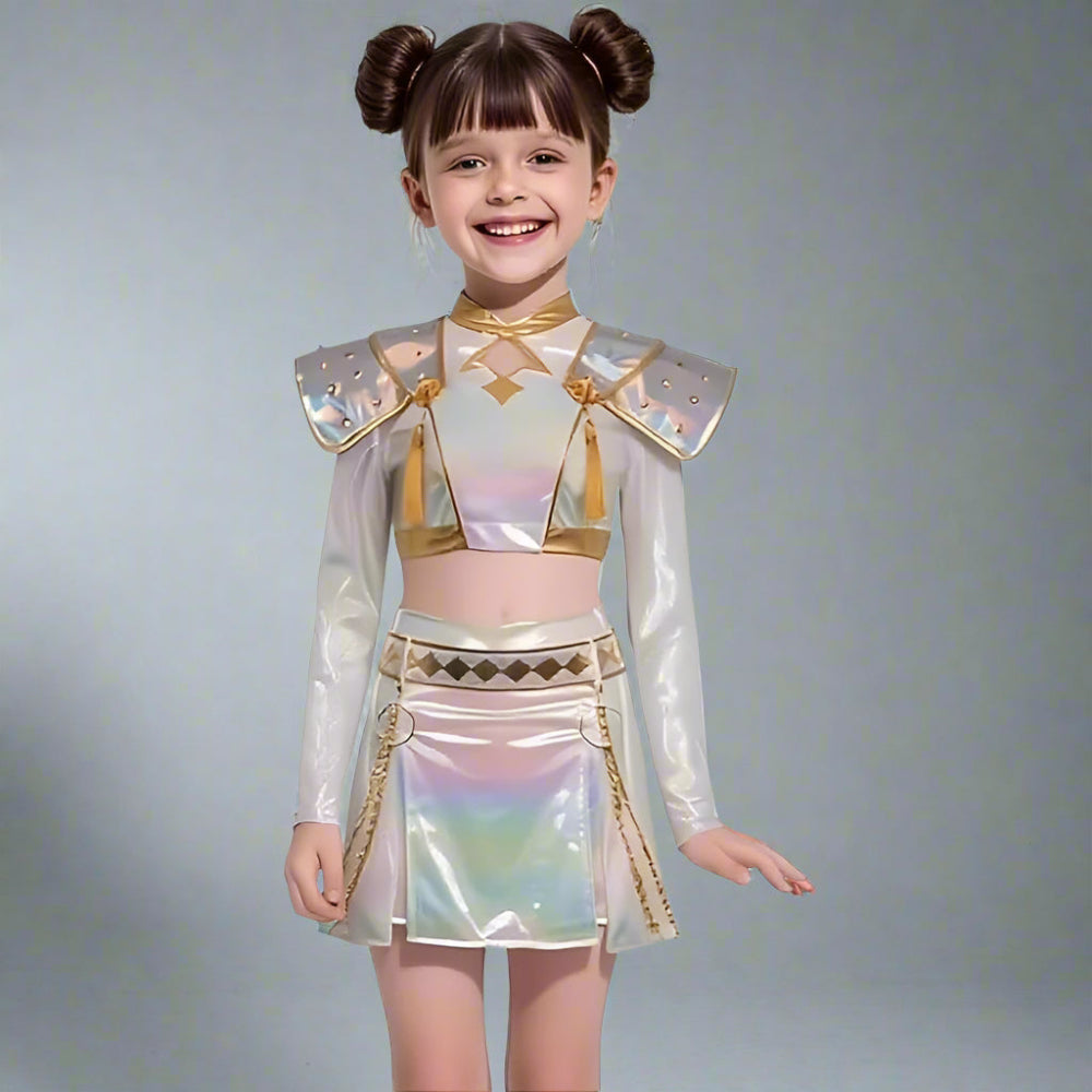 Costume olografico Kpop per bambine