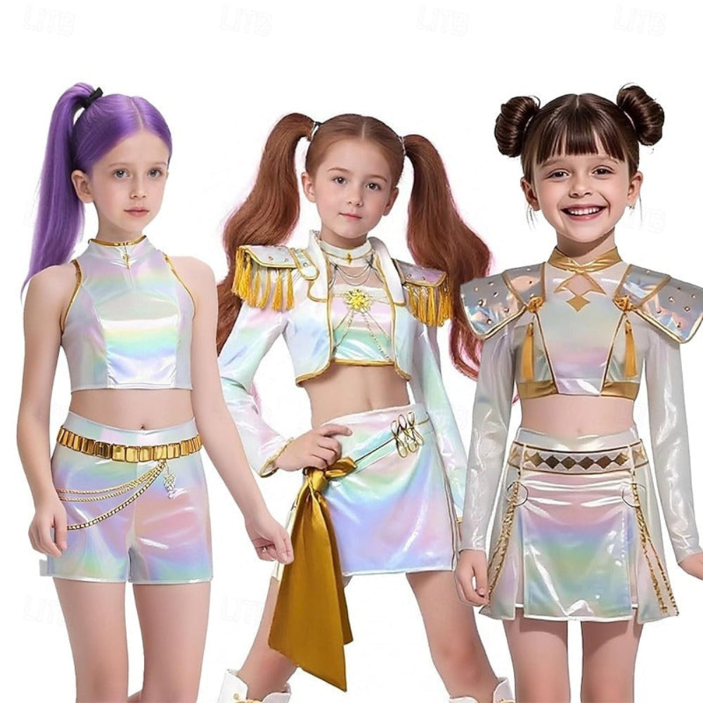 Costume olografico Kpop per bambine