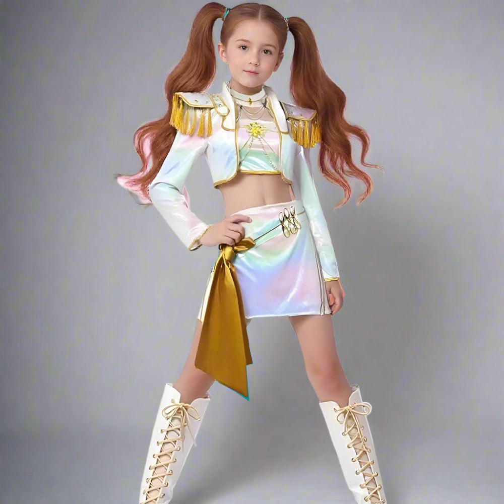 Costume olografico Kpop per bambine