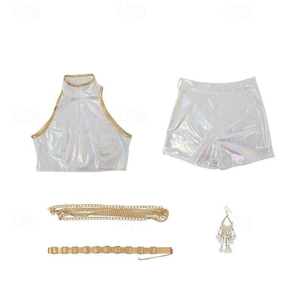 Costume olografico Kpop per bambine