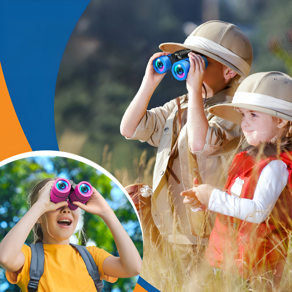 Children's Toy Binoculars 6x Magnification Outdoor Blue Robust