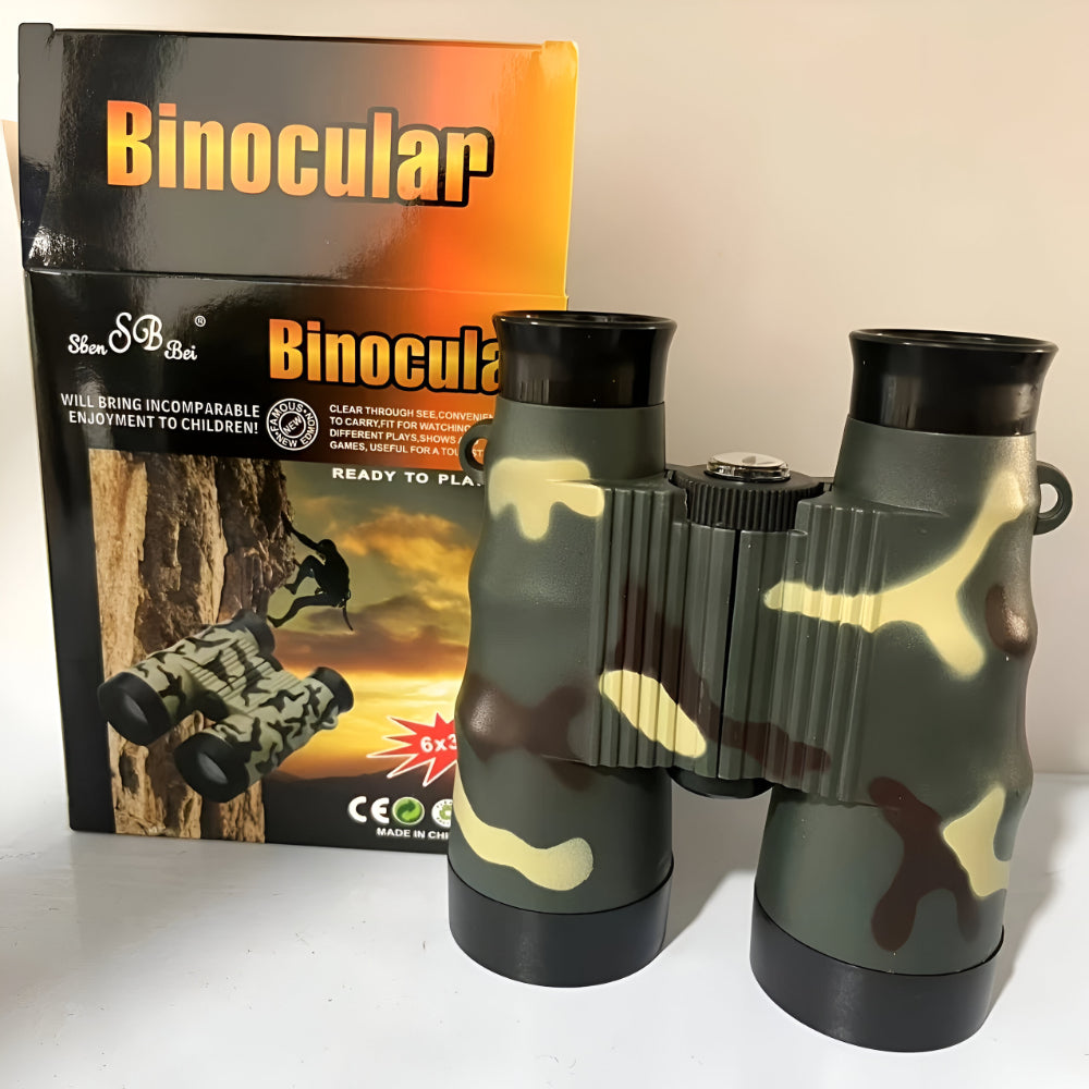 Children's Toy Binoculars Camouflage 6X Magnification Outdoor Robust
