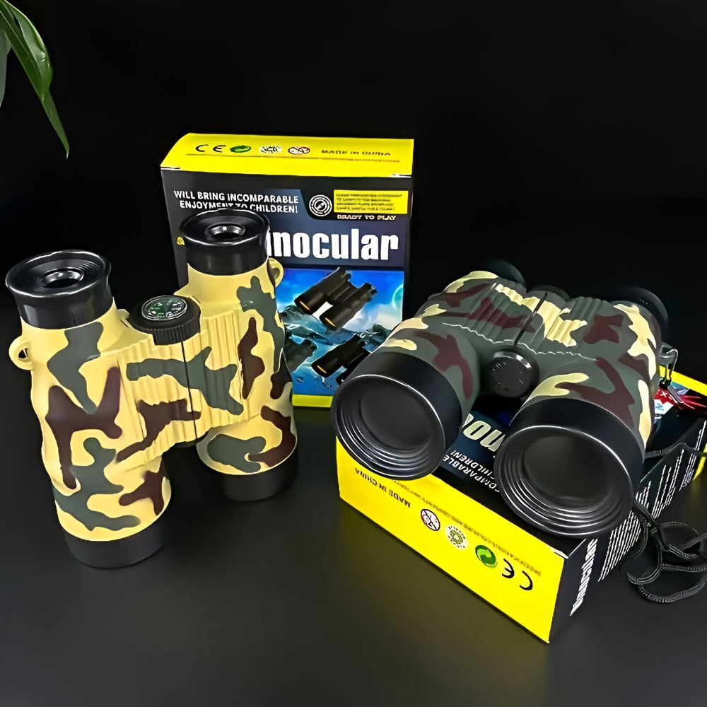 Children's Toy Binoculars Camouflage 6X Magnification Outdoor Robust