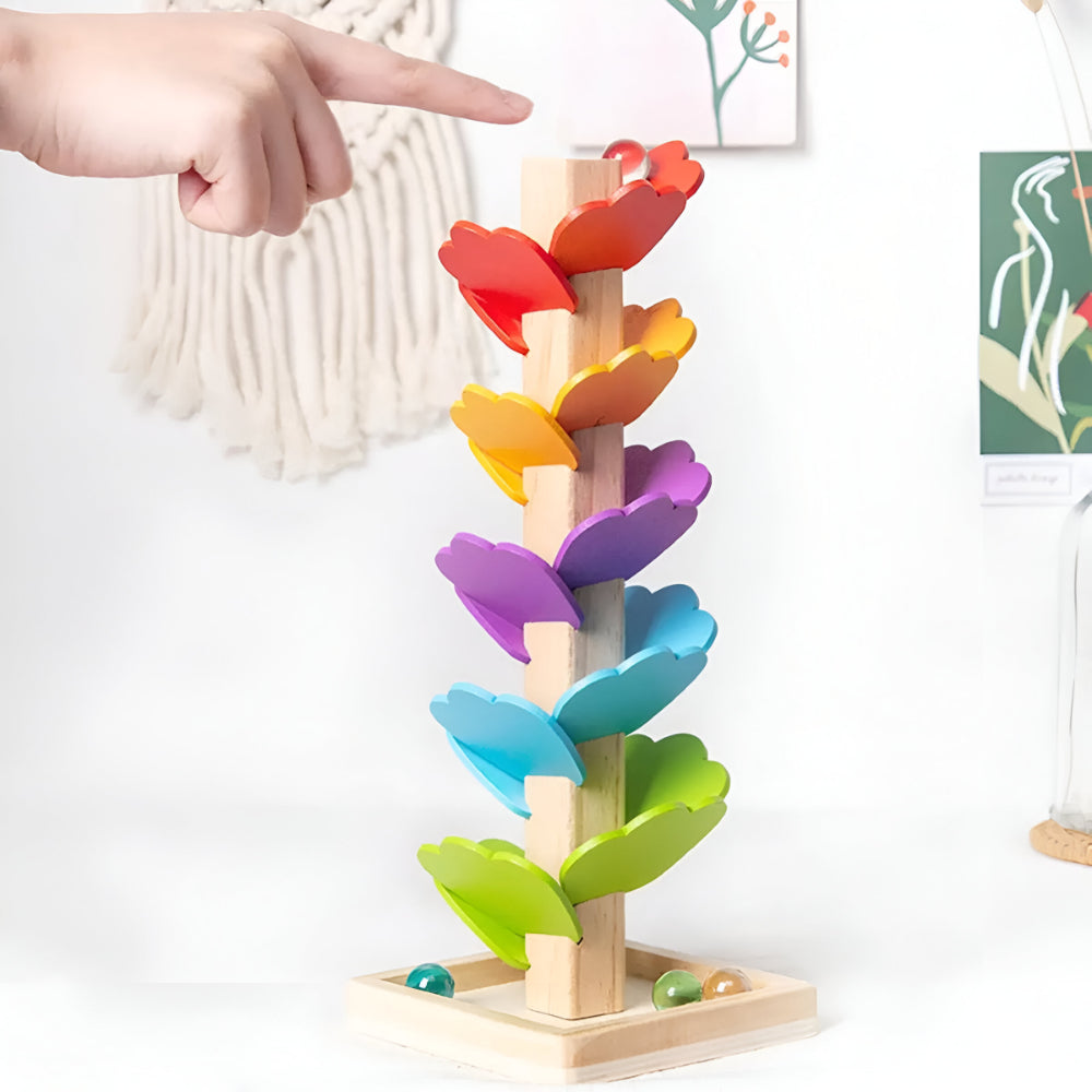 Children's Toy Wooden Marble Run Montessori Educational Toy