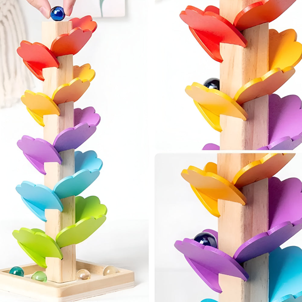Children's Toy Wooden Marble Run Montessori Educational Toy
