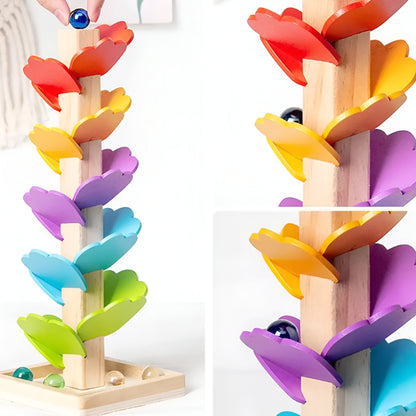 Children's Toy Wooden Marble Run Montessori Educational Toy