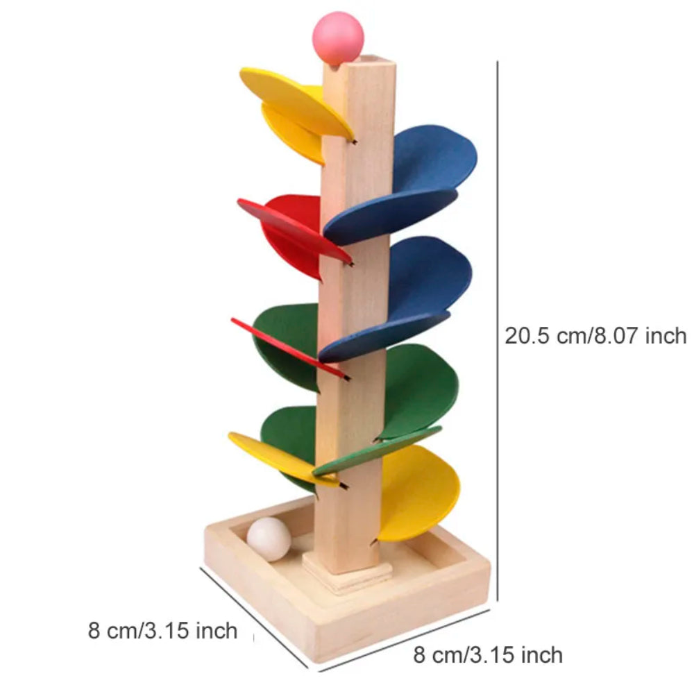 Kinder Spielzeug Murmelbahn aus Holz Montessori Lernspiel Turm