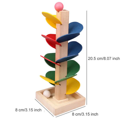 Kinder Spielzeug Murmelbahn aus Holz Montessori Lernspiel Turm