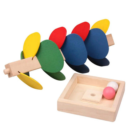 Kinder Spielzeug Murmelbahn aus Holz Montessori Lernspiel Turm