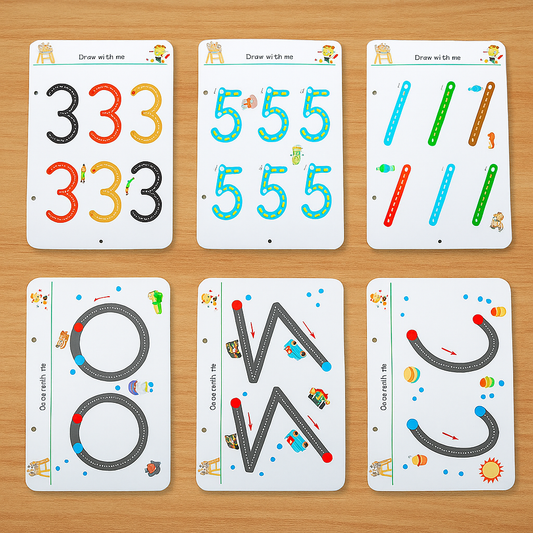 Kinder Lernheft Schreibübungen Abwischbar Alphabet Zahlen