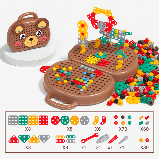 Kinder Spielzeug Montessori Konstruktionsset Lernspiel Kreativbau