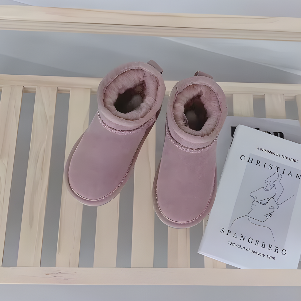 Kinder Winter Hausschuhe Warm Gefüttert Stiefeletten Komfort