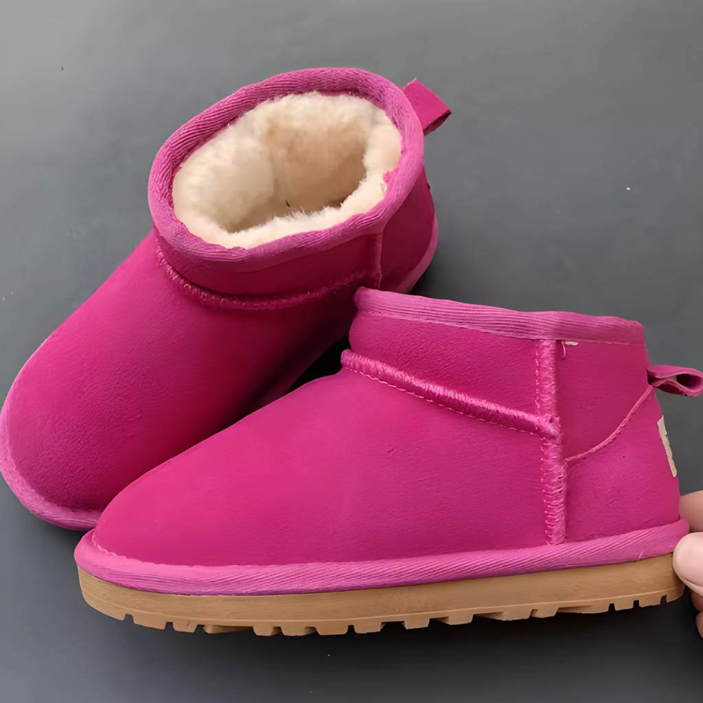 Kinder Winter Hausschuhe Warm Gefüttert Stiefeletten Komfort