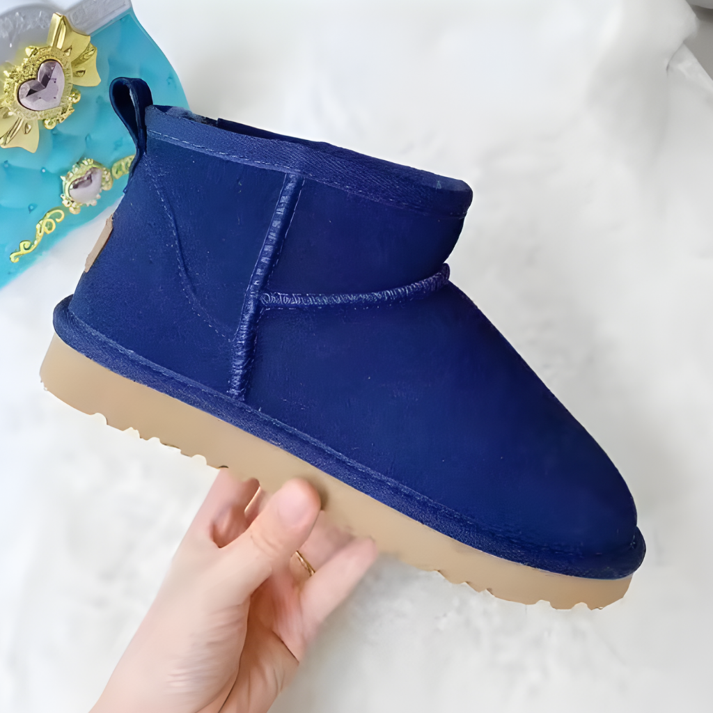 Kinder Winter Hausschuhe Warm Gefüttert Stiefeletten Komfort