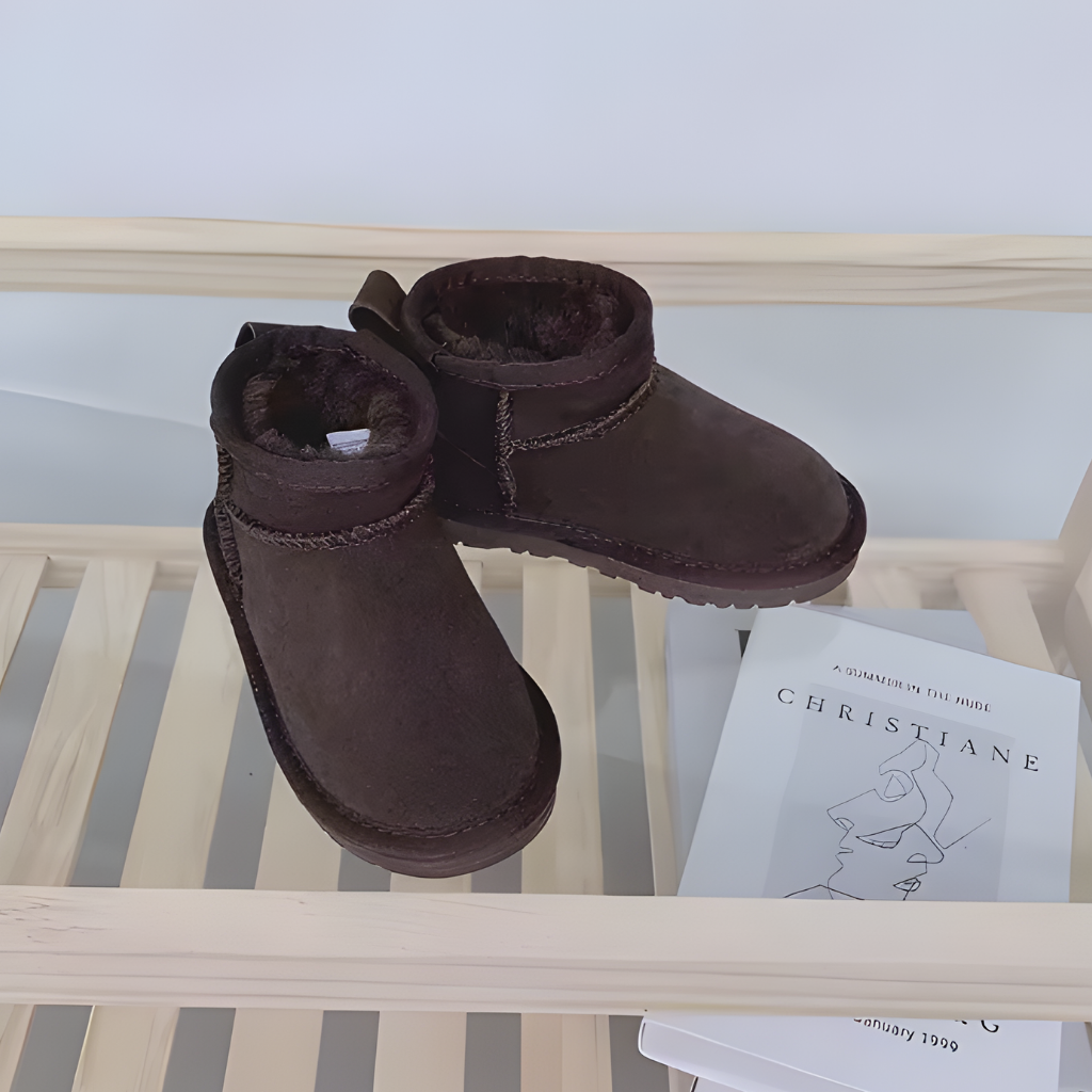 Kinder Winter Hausschuhe Warm Gefüttert Stiefeletten Komfort