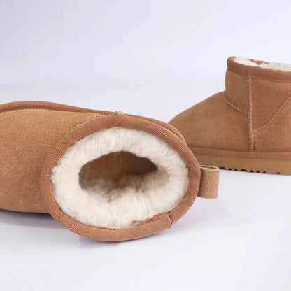 Kinder Winter Hausschuhe Warm Gefüttert Stiefeletten Komfort