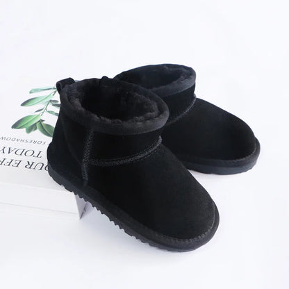 Kinder Winter Hausschuhe Warm Gefüttert Stiefeletten Komfort