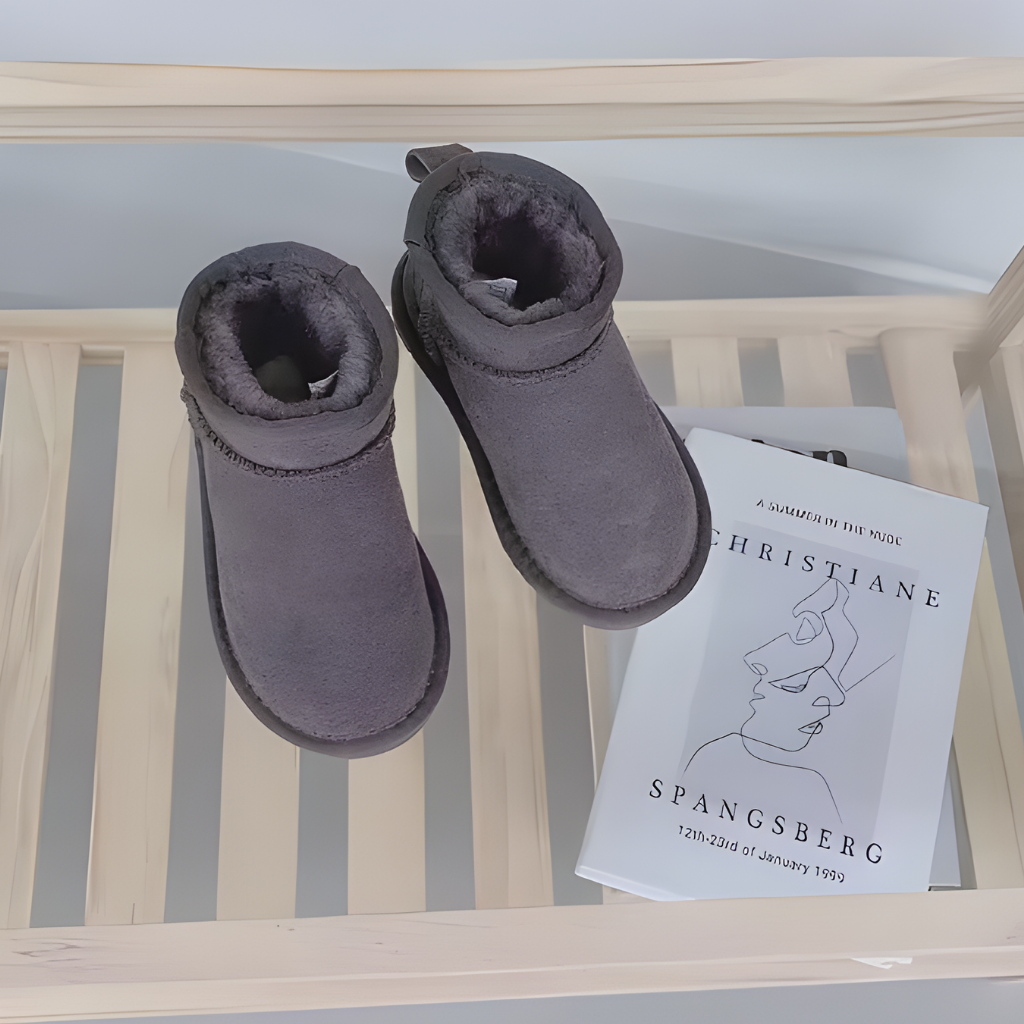 Kinder Winter Hausschuhe Warm Gefüttert Stiefeletten Komfort