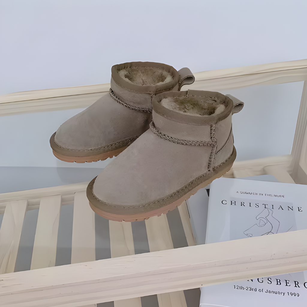 Kinder Winter Hausschuhe Warm Gefüttert Stiefeletten Komfort